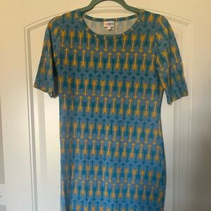 LuLaRoe Small Julia Dress Arrow Print